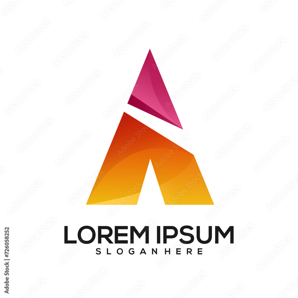 Letter design colorful gradient Letter design colorful gradient