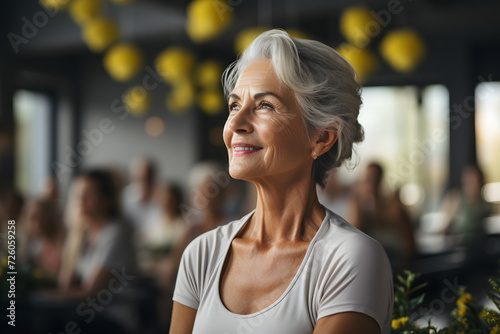 portrait of an active elderly woman in a fitness room while doing sports Free Download portrait of an active elderly woman in a fitness room while doing sports - GFXLoad