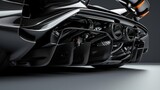 A shot of the cars underbody reveals the smooth and streamlined design featuring air dams and diffusers that help to manage and direct airflow for optimum performance.