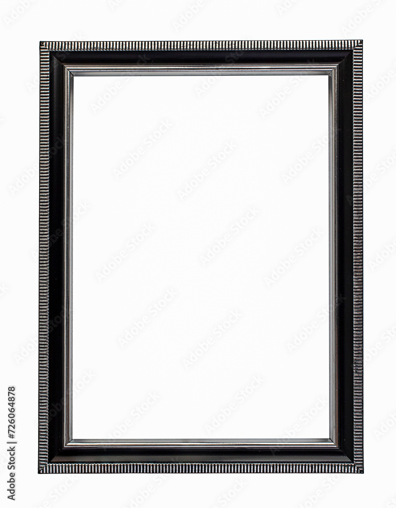 Black photo frame, simple modern style, separated by white. Black photo frame, simple modern style, separated by white.