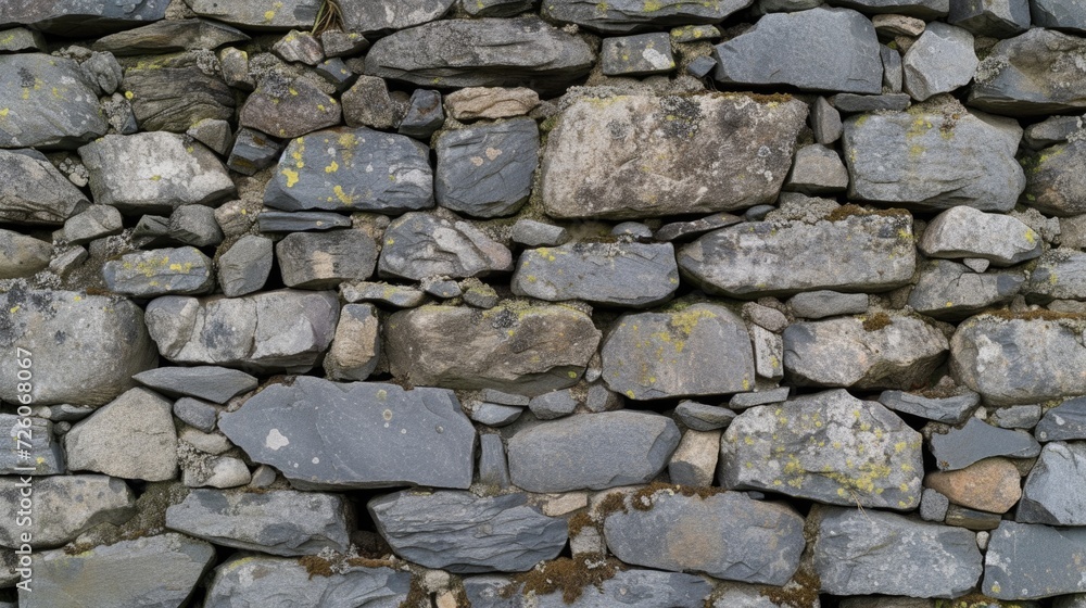 Rustic Stone Wall of Varied Shapes - Traditional Mortarless Construction