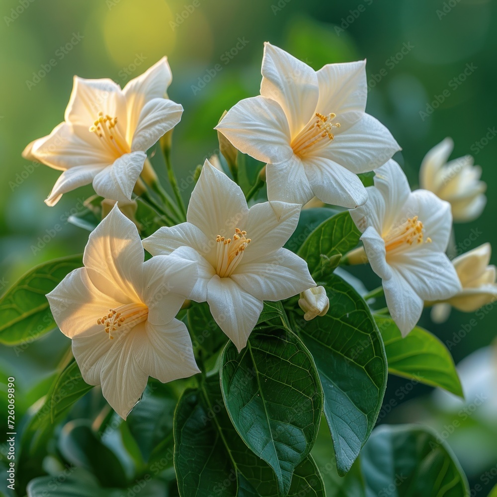 Fototapeta premium macro photo of jasmine flower in outdoor