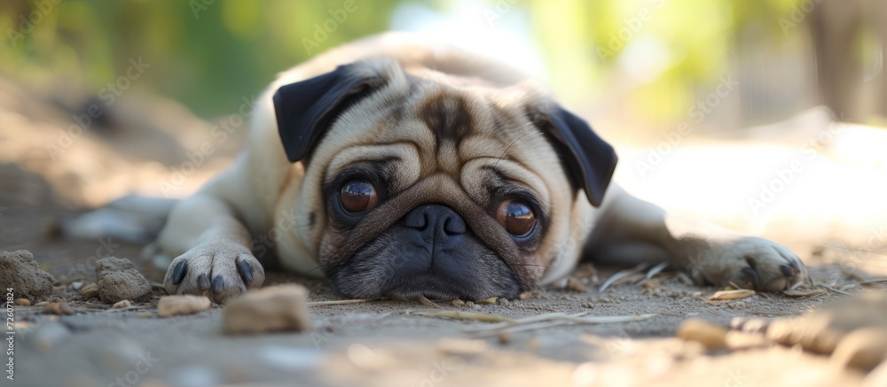 Heat stroke is a symptom in pugs caused by extremely hot temperatures.