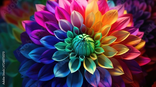 Colorful rainbow flower brackground © kashif 2158