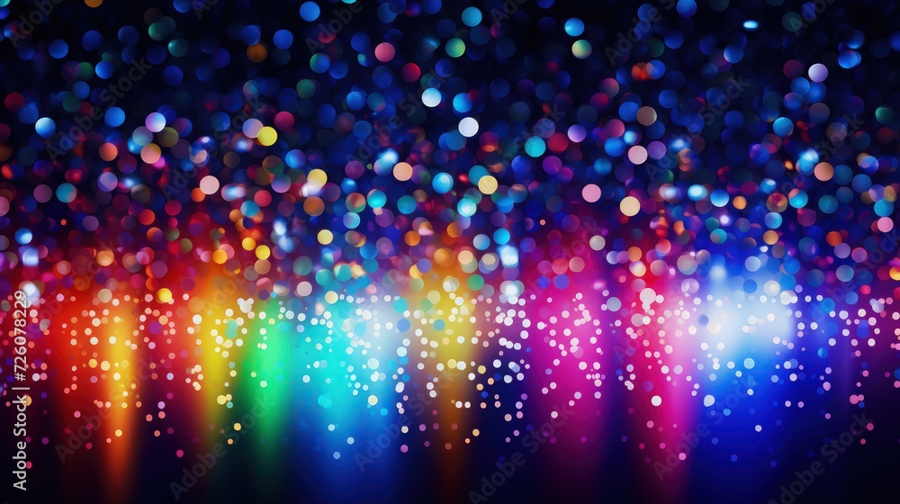 Shiny abstract background with rainbow-colored dots