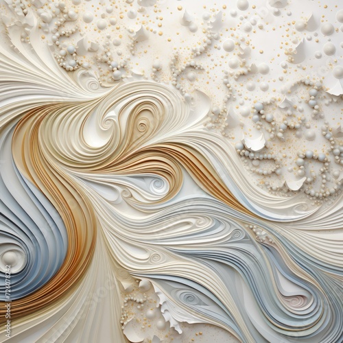 Abstract watercolor art in silver and gold colors