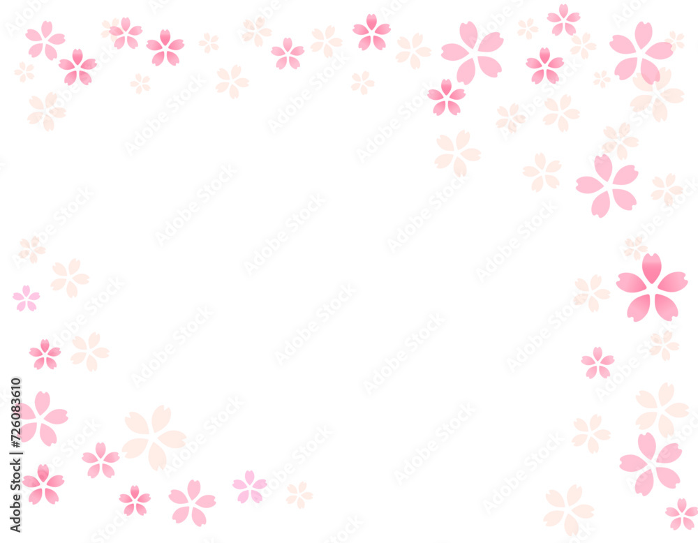 春らしい桜のフレーム素材 3 春らしい桜のフレーム素材 3