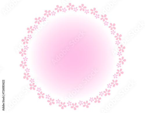 桜のラウンドフレーム素材