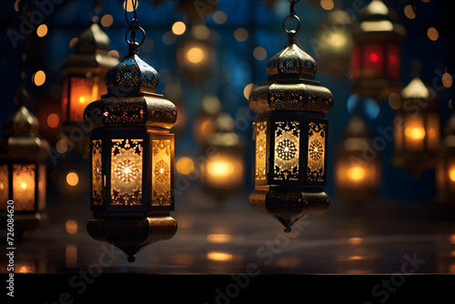 Photo ramadan concept lanterns photo