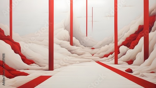 red and white  lines photo