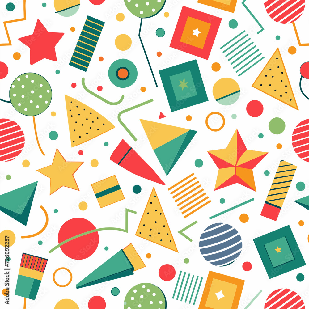 Soft color random party gridter Seamless pattern Soft color random party gridter Seamless pattern