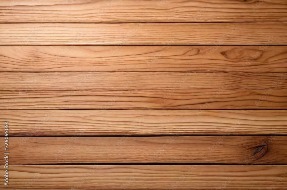 Fototapeta premium Light brown wood texture. Flat lay background. Table or floor surface. Copy space.