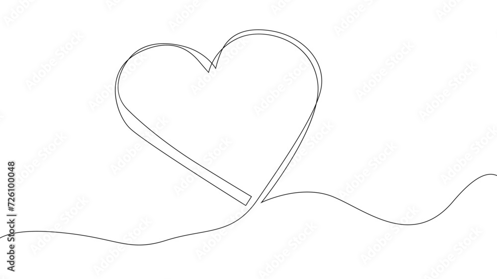 One continuous line of Heart. Thin Line Illustration vector Love concept. Contour Drawing Valentine's Day Creative ideas. One continuous line of Heart. Thin Line Illustration vector Love concept. Contour Drawing Valentine's Day Creative ideas.