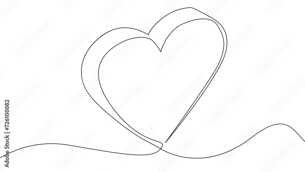 One continuous line of Heart. Thin Line Illustration vector Love concept. Contour Drawing Valentine's Day Creative ideas. One continuous line of Heart. Thin Line Illustration vector Love concept. Contour Drawing Valentine's Day Creative ideas.