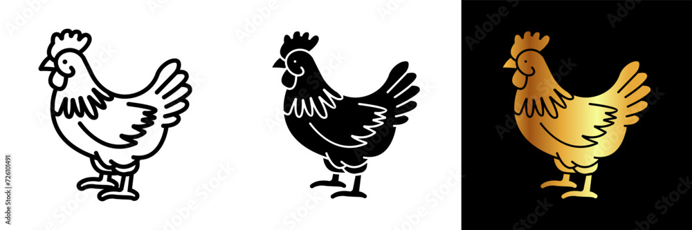 Introducing the Hen Icon, a subtle and charming representation perfect for farm-themed projects.