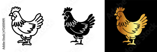 Introducing the Hen Icon, a subtle and charming representation perfect for farm-themed projects.