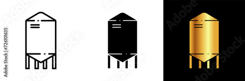 The Grain Silo Icon signifies the heart of agricultural storage, embodying efficiency and the essence of modern farming.