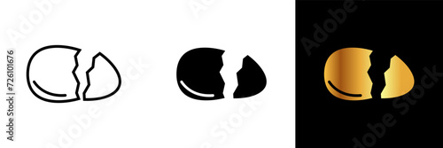 The Eggshell Icon captures the delicate beauty and symbolism of eggshells, representing fragility and the potential of life within.