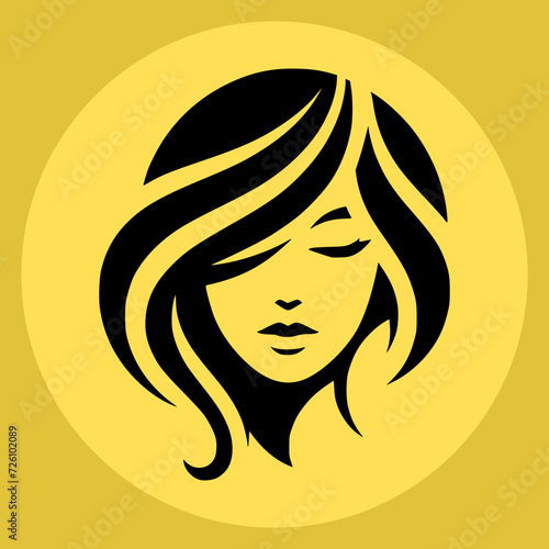 women hair style logo icon