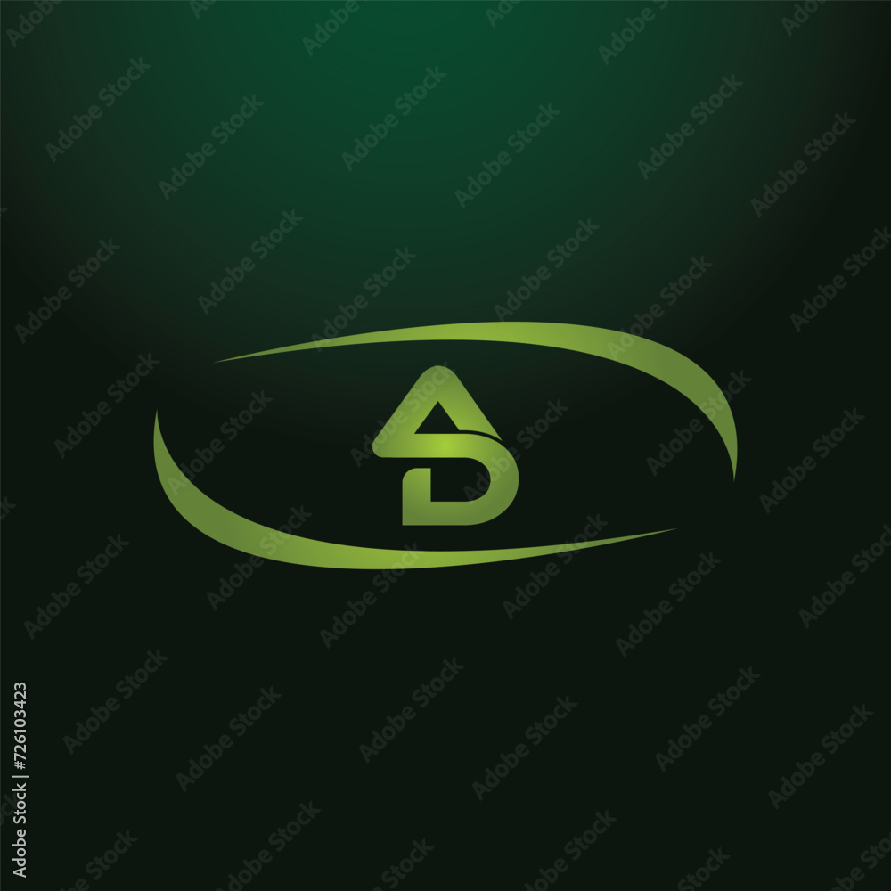 AD Letter Logo Design with Creative Modern Trendy Typography AD Letter Logo Design with Creative Modern Trendy Typography