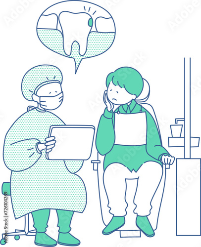 シンプル　イラスト　歯医者