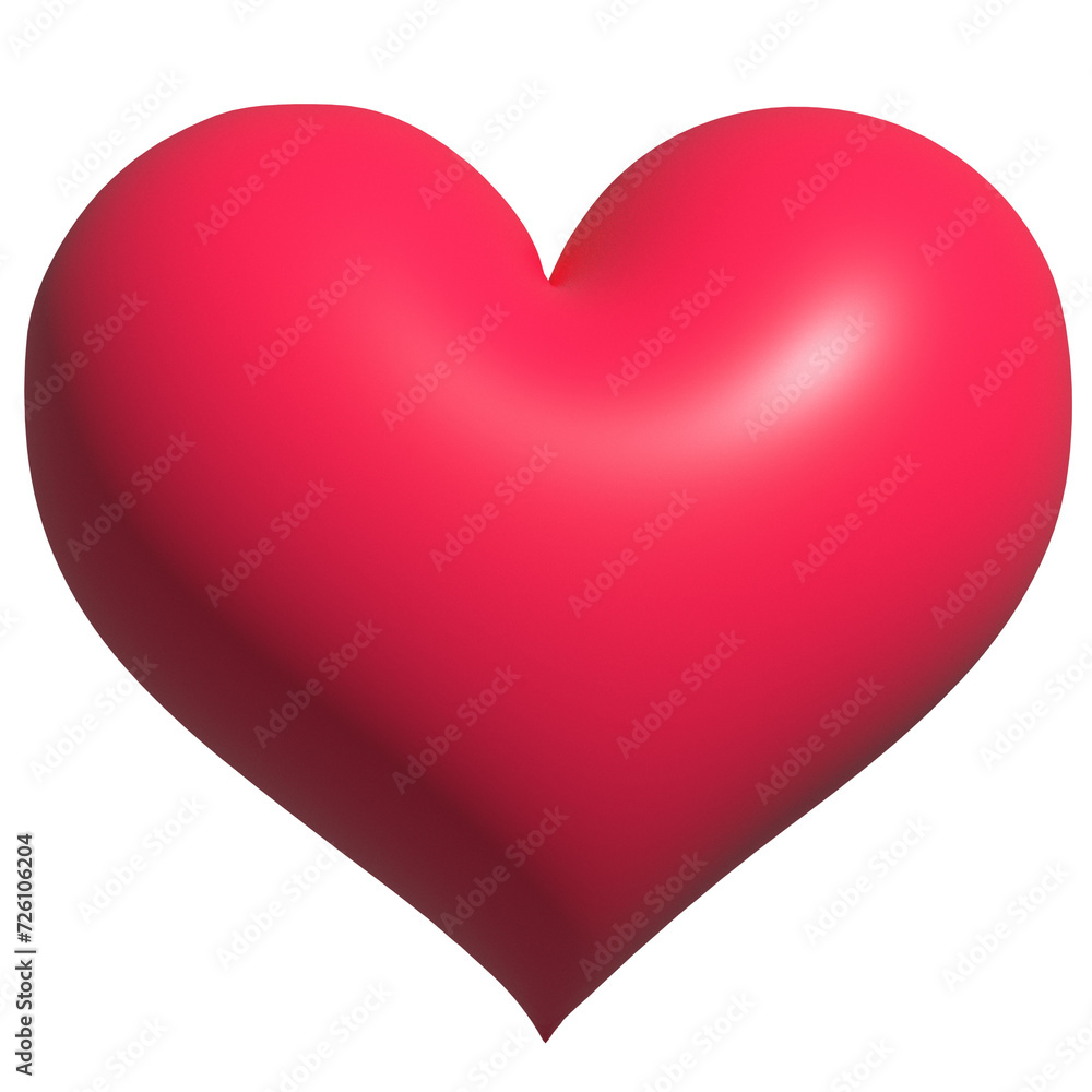 Corazón rojo en 3D