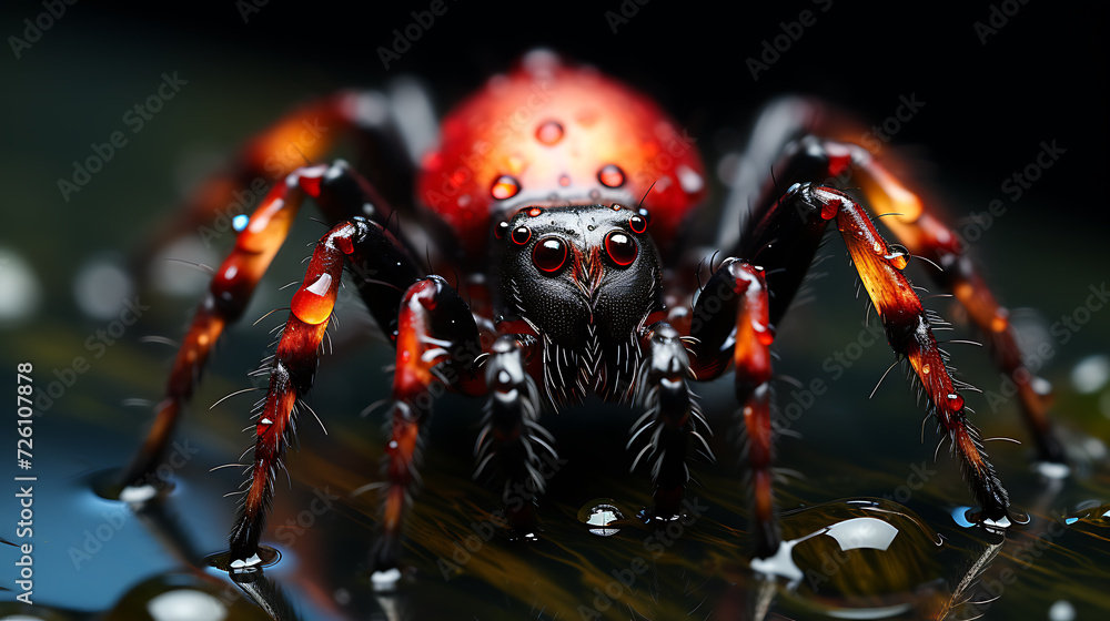 Fototapeta premium spider macro photography style illustration
