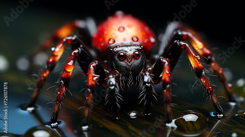 spider macro photography style illustration © maxdesign202