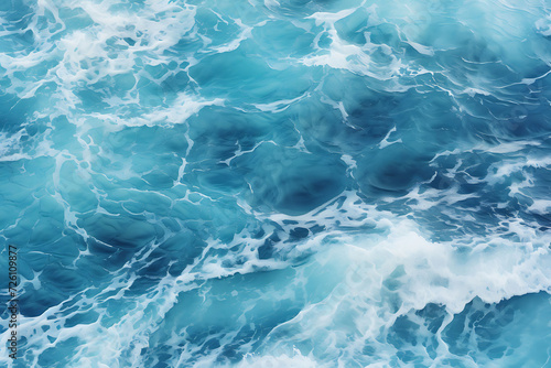 Arial view of ocean water  ocean water texture background  water waves background
