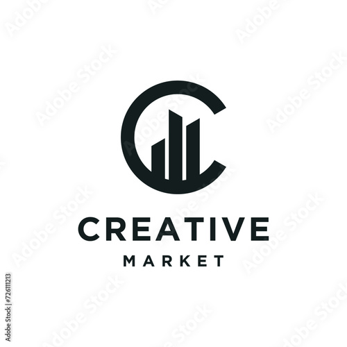 initial c abstract logo design inspiration