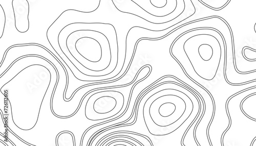 Seamless pattern with lines Topographic map. Geographic mountain relief. Abstract lines background. Contour maps. Topo contour map on white background, Topographic contour lines.