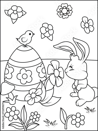 easter coloring page for kids