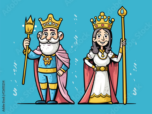 king and queen cartoon