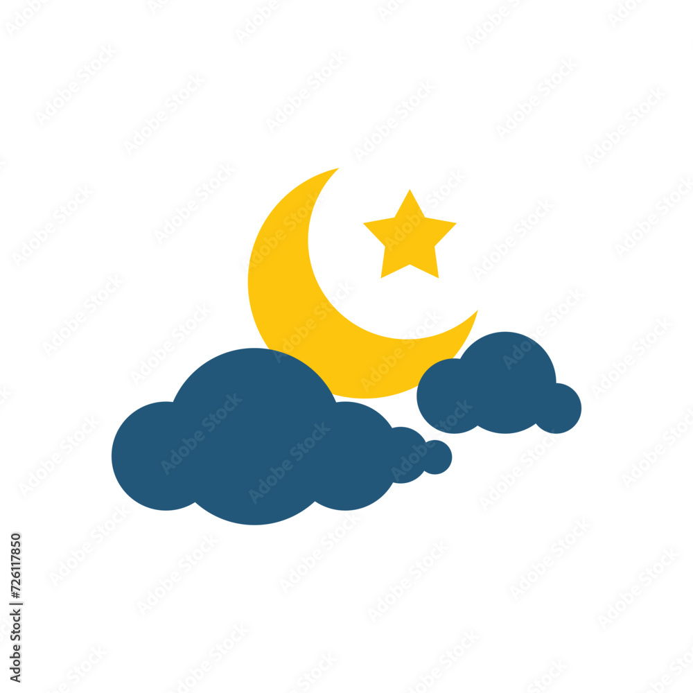 Crescent moon and star Crescent moon and star