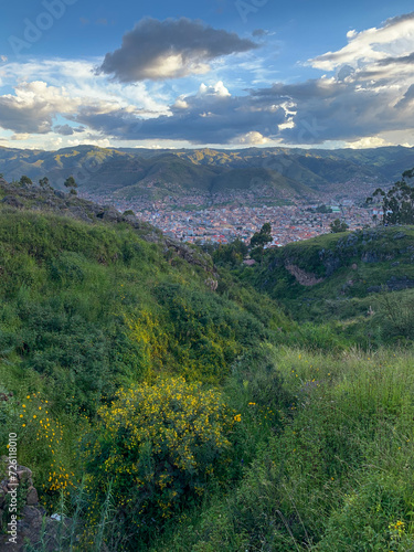 landscape with sky Peru Cusco 
