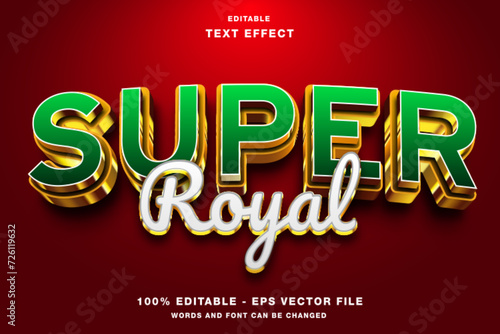 Super Royal 3D Editable Text Effect