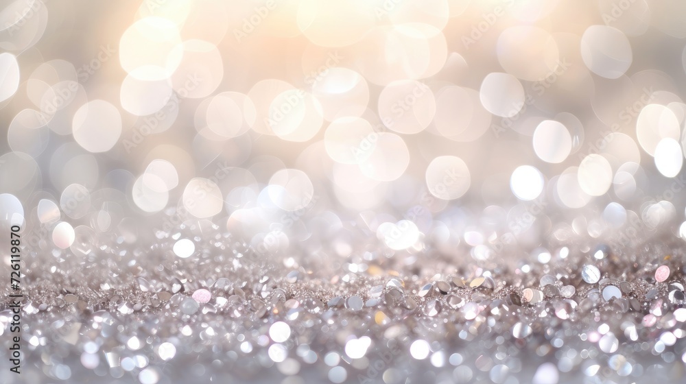 silver and diamond Abstract of Bright and sparkling bokeh background silver and diamond Abstract of Bright and sparkling bokeh background