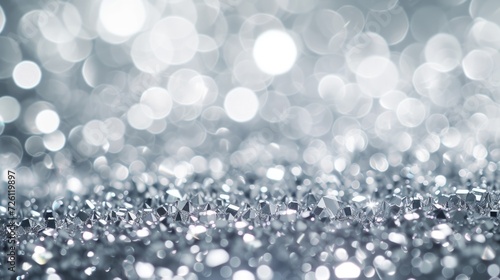 silver and diamond Abstract of Bright and sparkling bokeh background