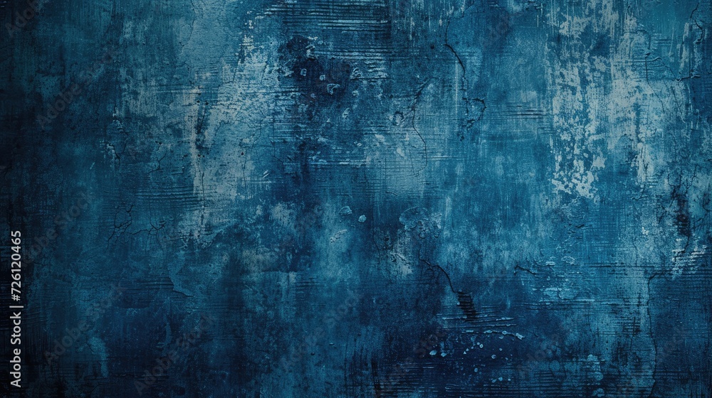 Obraz premium dark blue grunge wall texture background