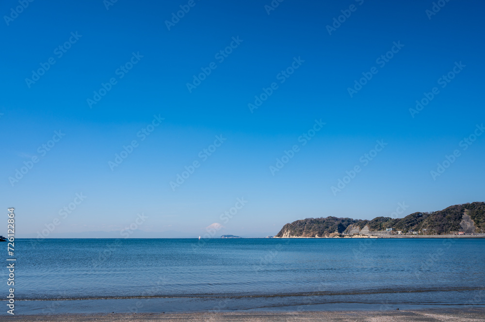 神奈川県の逗子海岸 神奈川県の逗子海岸