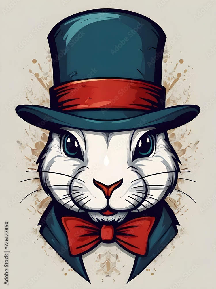 rabbit wearing magician custom