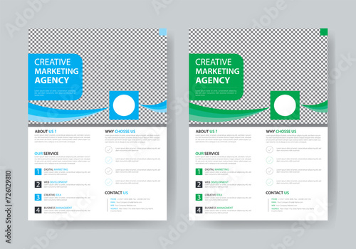 The Flyer Template is made in Adobe Illustrator format. This Template is best suitable for your Business. You can set images and change text, and color very quickly and easily.