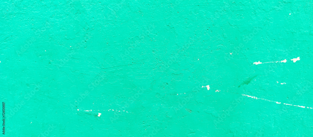 Obraz premium The texture of the cement wall faded green paint