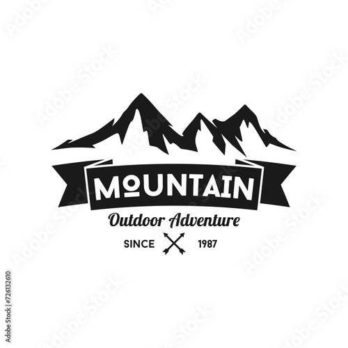 Mountain icon Logo vector illustration design Template 2