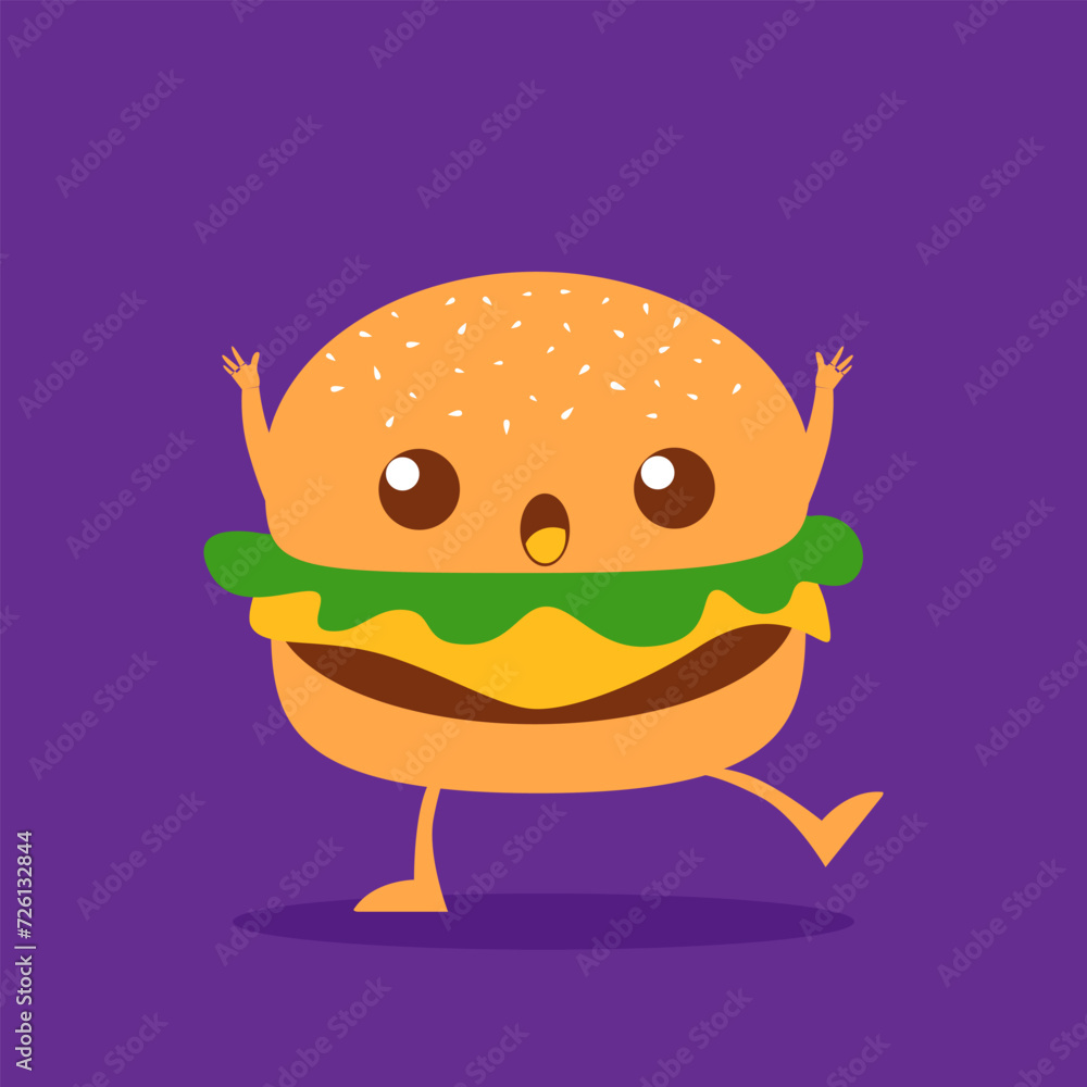 Burger Cartoon Character Burger Cartoon Character