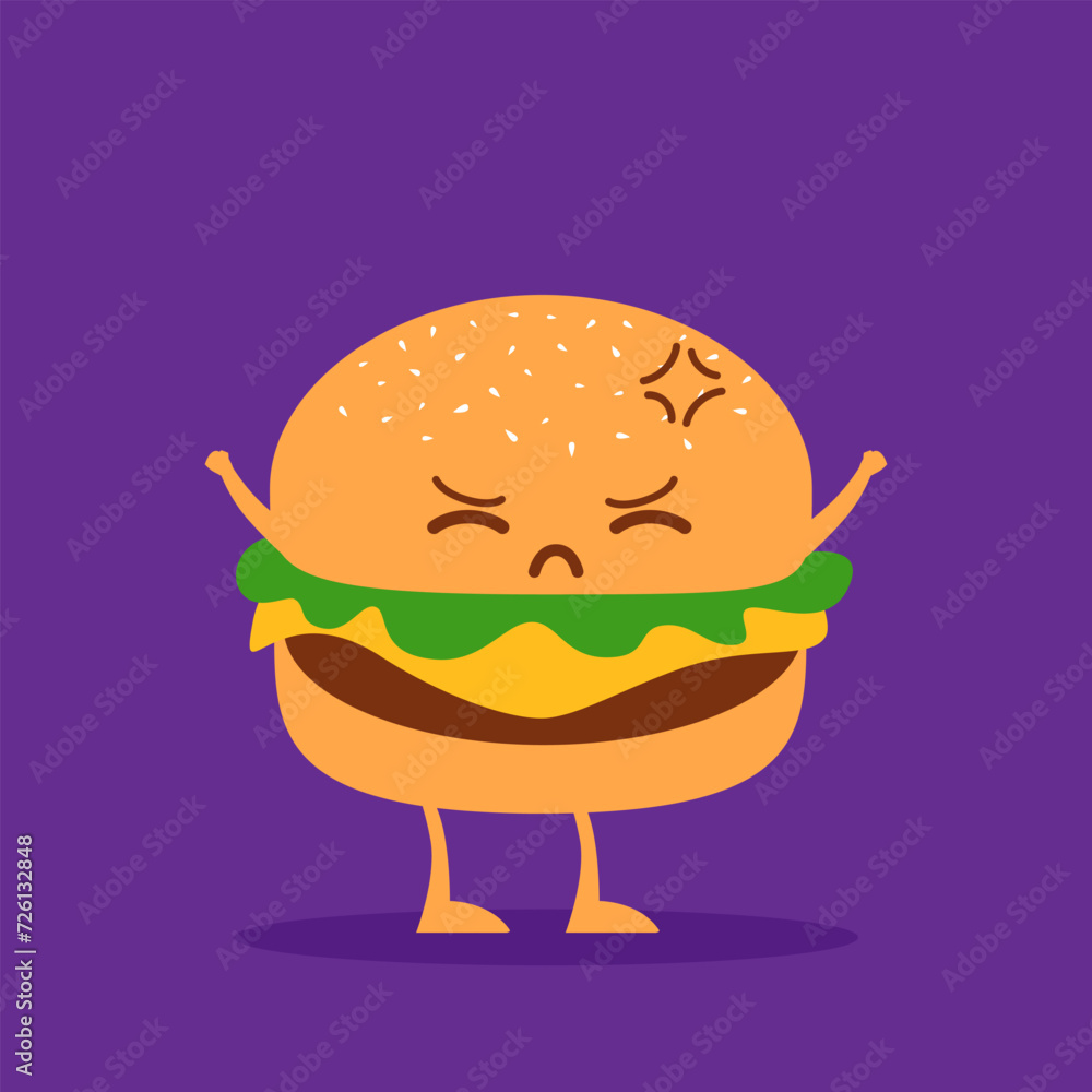 Burger Cartoon Character