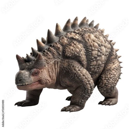 Cartoon Ankylosaurus PNG Cutout, Generative AI