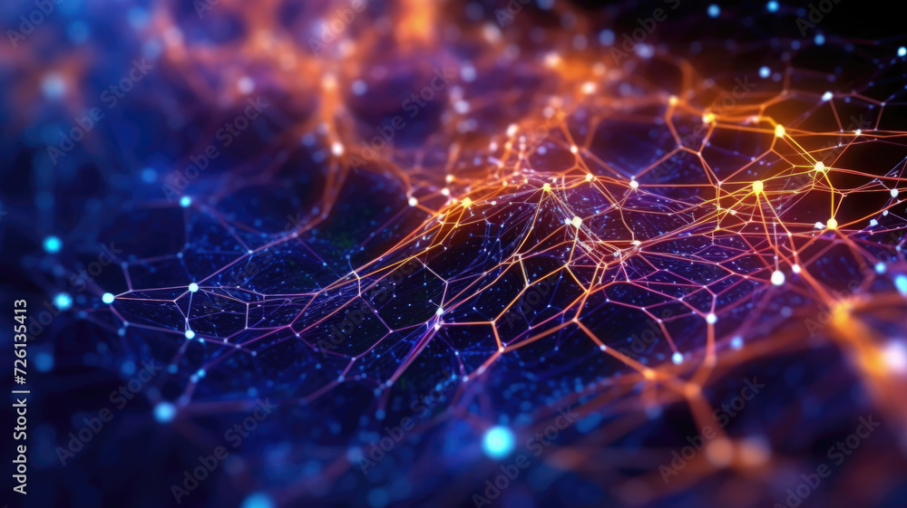 Fototapeta premium vibrant digital network of data visualization