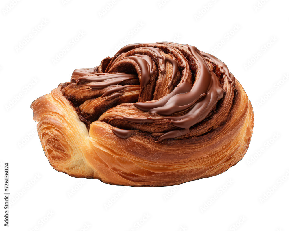 Fototapeta premium Bakery Chocolate Twist isolated transparent background 