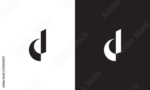 CD logo, monogram unique logo, black and white logo, premium elegant logo, letter CD Vector
